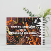 Uitnodiging voor muziekinstrumenten (Staand voorkant)