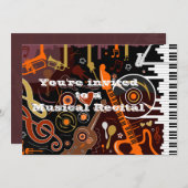 Uitnodiging voor muziekinstrumenten (Voorkant / Achterkant)