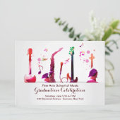 Uitnodiging voor muziekinstrumenten (Staand voorkant)