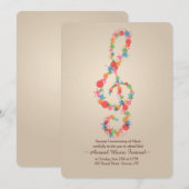 Uitnodiging voor muzieknotitie (Voorkant / Achterkant)