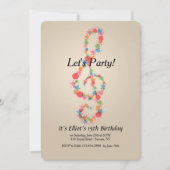 Uitnodiging voor muzieknotitie (Voorkant)