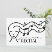 uitnodiging voor muziekopnames (Staand voorkant)