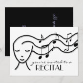 uitnodiging voor muziekopnames (Voorkant / Achterkant)