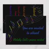 Uitnodiging voor muziekoverweging (Voorkant / Achterkant)