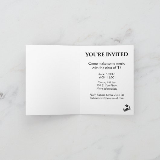  uitnodiging voor muziekpartijen (Binnen)