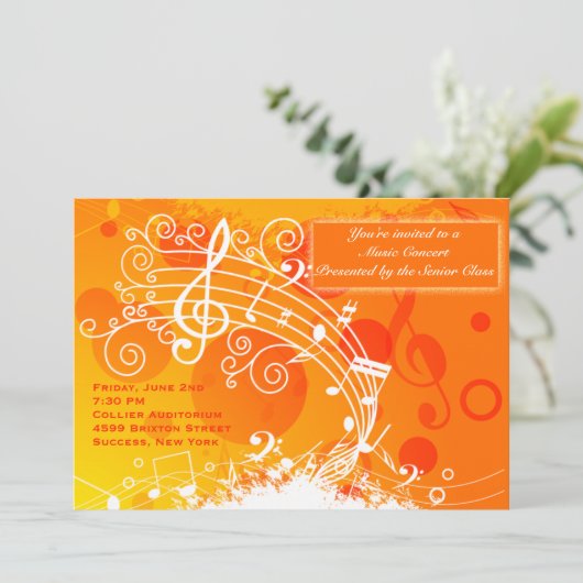 Uitnodiging voor muziekuitzending (Staand voorkant)