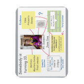 Uitnodiging voor Mystery Crime Solving Evidence Bo Magneet (Verticaal)