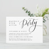 Uitnodiging voor na-bruiloftsfeest na elopement (Staand voorkant)