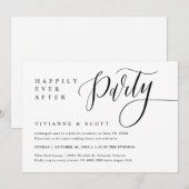 Uitnodiging voor na-bruiloftsfeest na elopement (Voorkant / Achterkant)