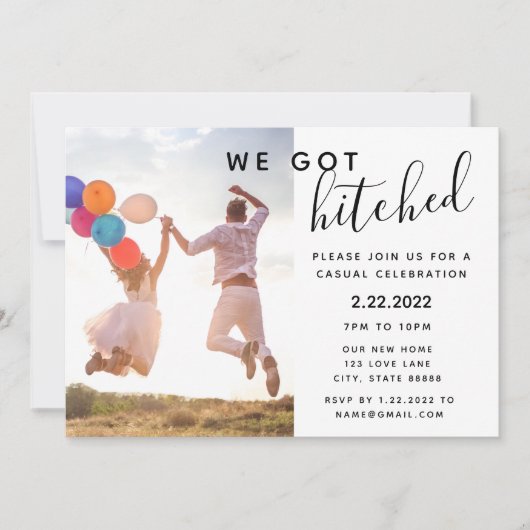 Uitnodiging voor na de bruiloft (Voorkant)