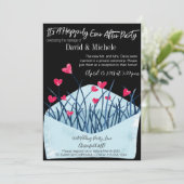 Uitnodiging voor na de bruiloft met hart gevuld (Staand voorkant)