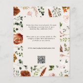 Uitnodiging voor natuurlijke botanische trouwgegev flyer (Achterkant)