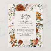 Uitnodiging voor natuurlijke botanische trouwgegev flyer (Voorkant)
