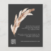 Uitnodiging voor natuurlijke pampasgras elegant br flyer (Achterkant)