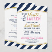 Uitnodiging voor Nauti Bridal Shower (Voorkant / Achterkant)