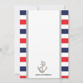 Uitnodiging voor nautisch Baby shower (Achterkant)