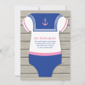 Uitnodiging voor nautisch Baby shower, genderneutr (Achterkant)