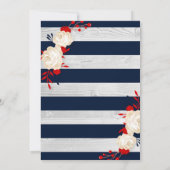 Uitnodiging voor nautisch Baby shower - Sailor The (Achterkant)