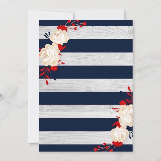 Uitnodiging voor nautisch Baby shower - Sailor The (Achterkant)