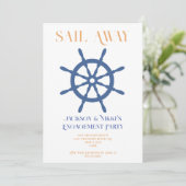 Uitnodiging voor nautisch strandverbintenisfeest S (Staand voorkant)