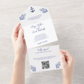 Uitnodiging voor nautische bruiloft (Afscheurbaar)