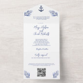 Uitnodiging voor nautische bruiloft (Binnen)