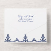 Uitnodiging voor nautische bruiloft (Achterkant)