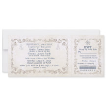 Uitnodiging voor nautische bruiloft  cruiseticket