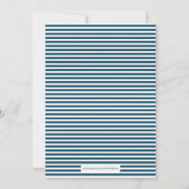 Uitnodiging voor nautische marine en geel Baby sho (Achterkant)