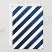 Uitnodiging voor Navy & Gold Nautical Bridal Showe (Achterkant)