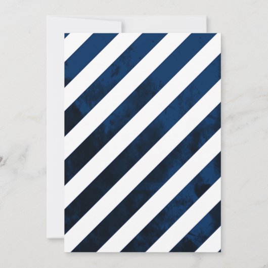 Uitnodiging voor Navy & Gold Nautical Bridal Showe (Achterkant)