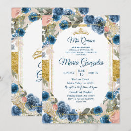 Uitnodiging voor Navy Mexicaanse Charra Quinceaner