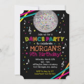 Uitnodiging voor Neon Glow Dance Party (Voorkant)
