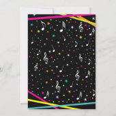 Uitnodiging voor Neon Glow Dance Party (Achterkant)