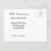 Uitnodiging voor nep bont- en diamantenfeestje (Achterkant)