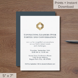 Uitnodiging voor netwerkevenementen met Logo