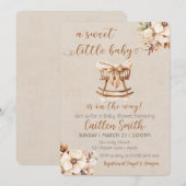 Uitnodiging voor neutraal Baby shower (Voorkant / Achterkant)