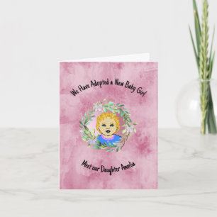 Uitnodiging voor New Baby Girl Adoption Party