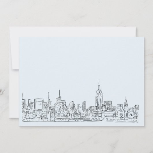 Uitnodiging voor New York City Engagement Party (Achterkant)