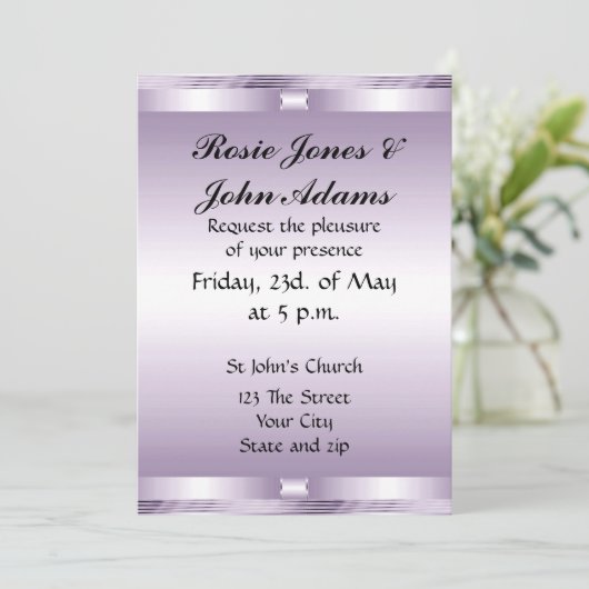 Uitnodiging voor Nice bruiloft (Staand voorkant)