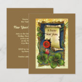  uitnodiging voor nieuwe jaren (Voorkant / Achterkant)