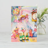 Uitnodiging voor nieuwe vliegende varkens (Staand voorkant)