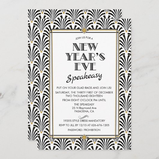 Uitnodiging voor nieuwjaarsbijeenkomst in de commi (Voorkant / Achterkant)