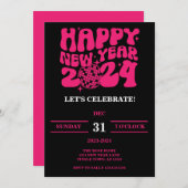 Uitnodiging voor nieuwjaarsdisco (Voorkant / Achterkant)