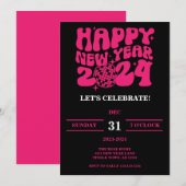 Uitnodiging voor nieuwjaarsdisco (Voorkant / Achterkant)