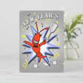 Uitnodiging voor nieuwjaarsfeest (Staand voorkant)