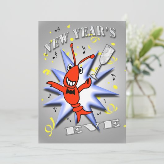 Uitnodiging voor nieuwjaarsfeest (Staand voorkant)