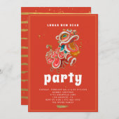 Uitnodiging voor nieuwjaarsfeest (Voorkant / Achterkant)