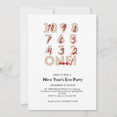 Uitnodiging voor Nieuwjaarsfeest Countdown (Voorkant)