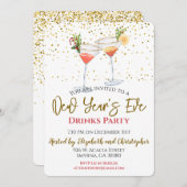 Uitnodiging voor Nieuwjaarsfeest Drankjes (Voorkant / Achterkant)